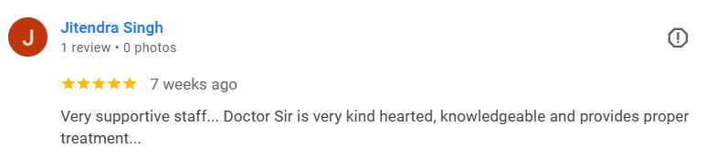 Google review screenshot by Jitendra Singh for Dr. Ajay Agrawal Clinic